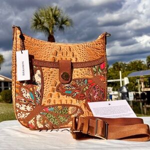 NWT Brahmin Leia Crossbody - Honey Brown Gala